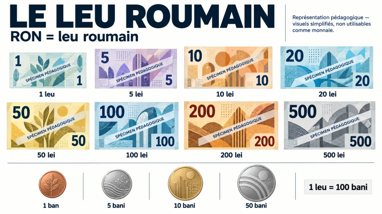 Leu monnaie roumaine : billets en lei et pièces en bani actuellement en circulation