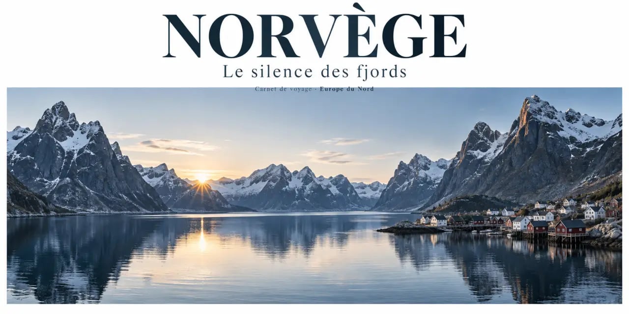 Voyage Europe du Nord dans un fjord norvégien au lever du jour
