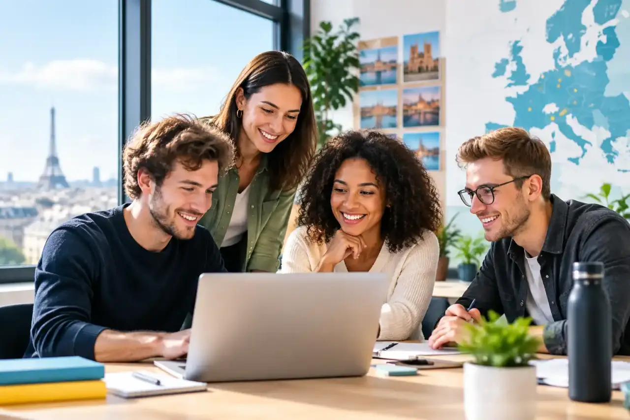Brainstorming d'angles et mots-clés pour le recrutement de talents tech européens