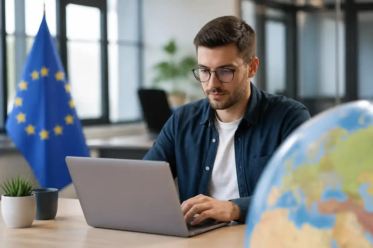 Équipe européenne de développeurs collaborant dans un bureau lumineux