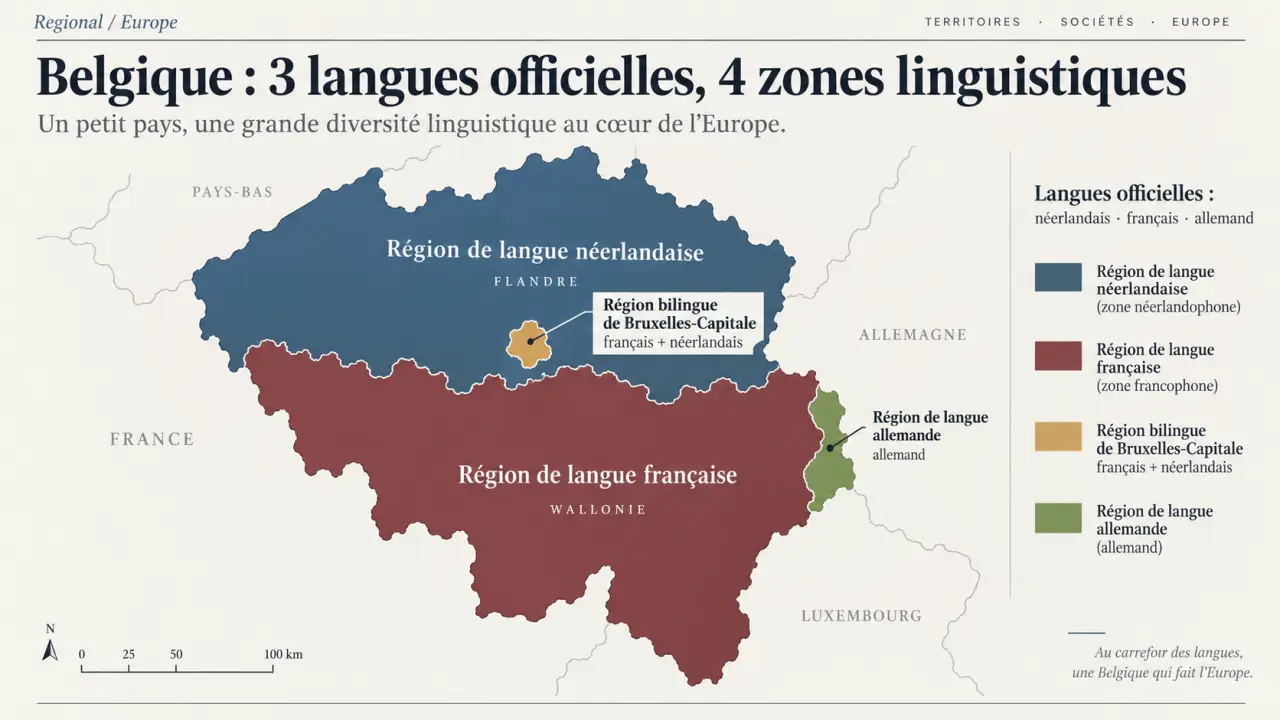 Belgique : 3 langues officielles, mais 4 zones linguistiques à connaître