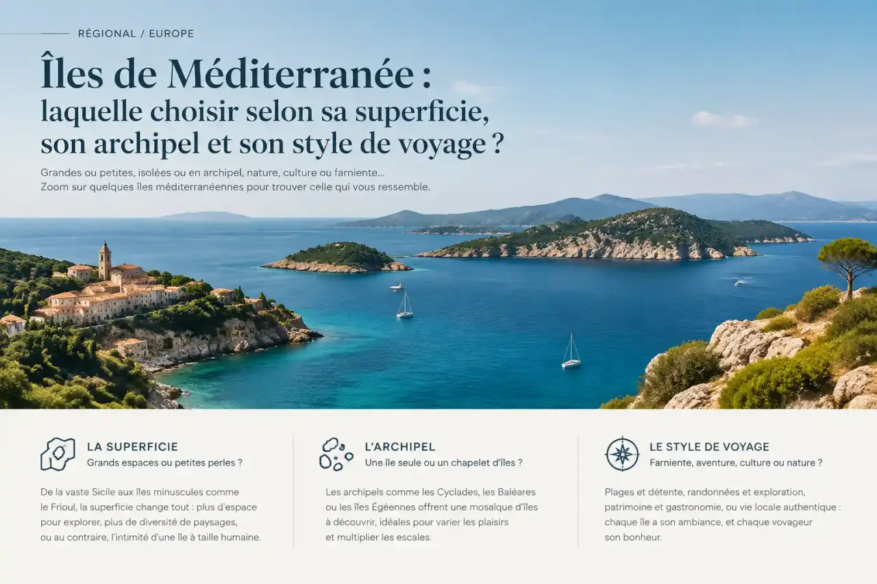 Îles de Méditerranée : laquelle choisir selon sa superficie, son archipel et son style de voyage ?