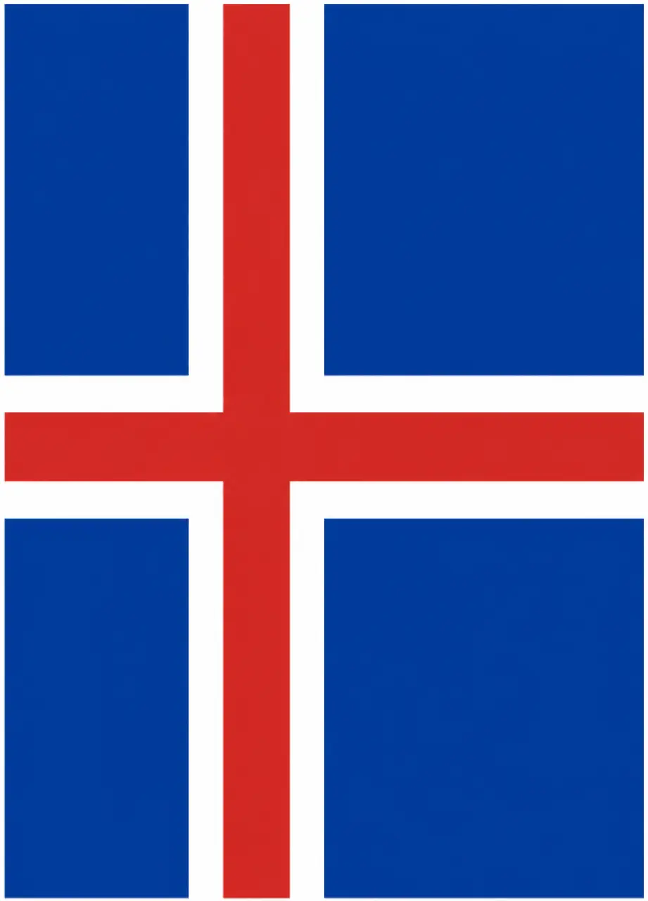 Islande drapeau : 3 couleurs, 1 croix nordique et des proportions 18:25